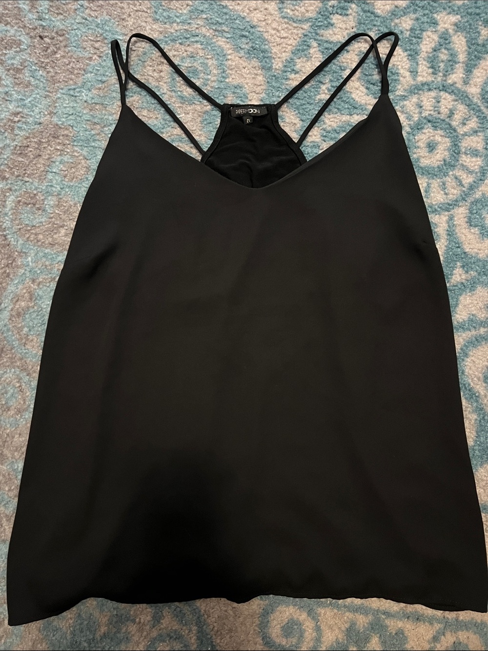 Black Strappy V-Neck Women’s Tank Top